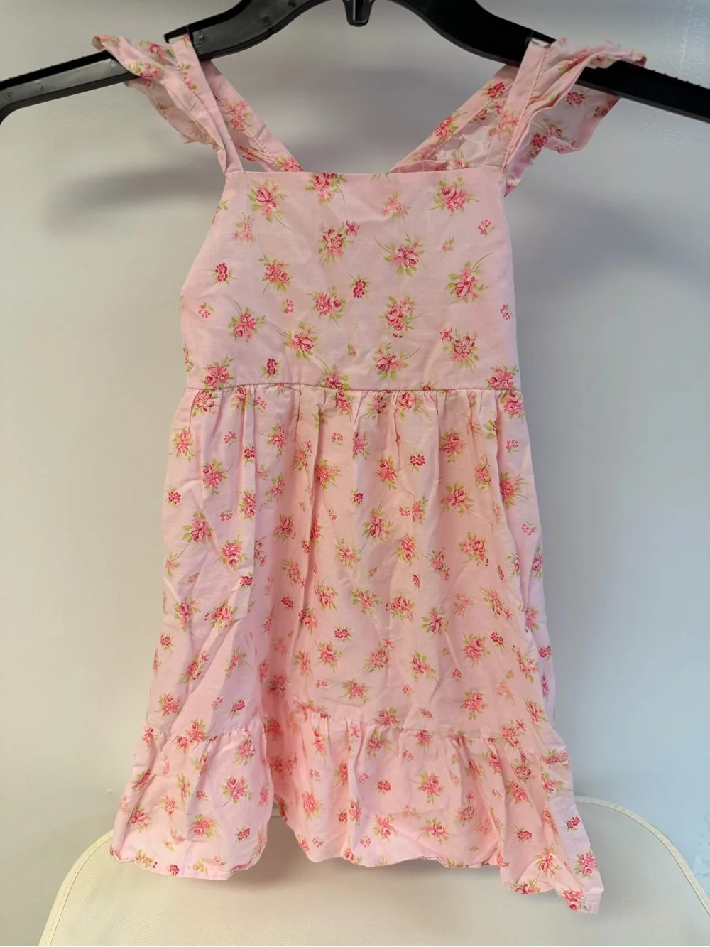 The Children's Place Pink Floral Ruffle-strap Dress